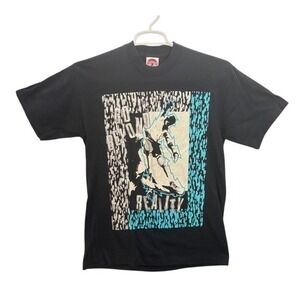 Vintage Street Wear T Shirt Mens Black Skating Beyond Reality Single Stitch